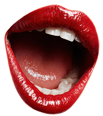 Close-up of red lips 